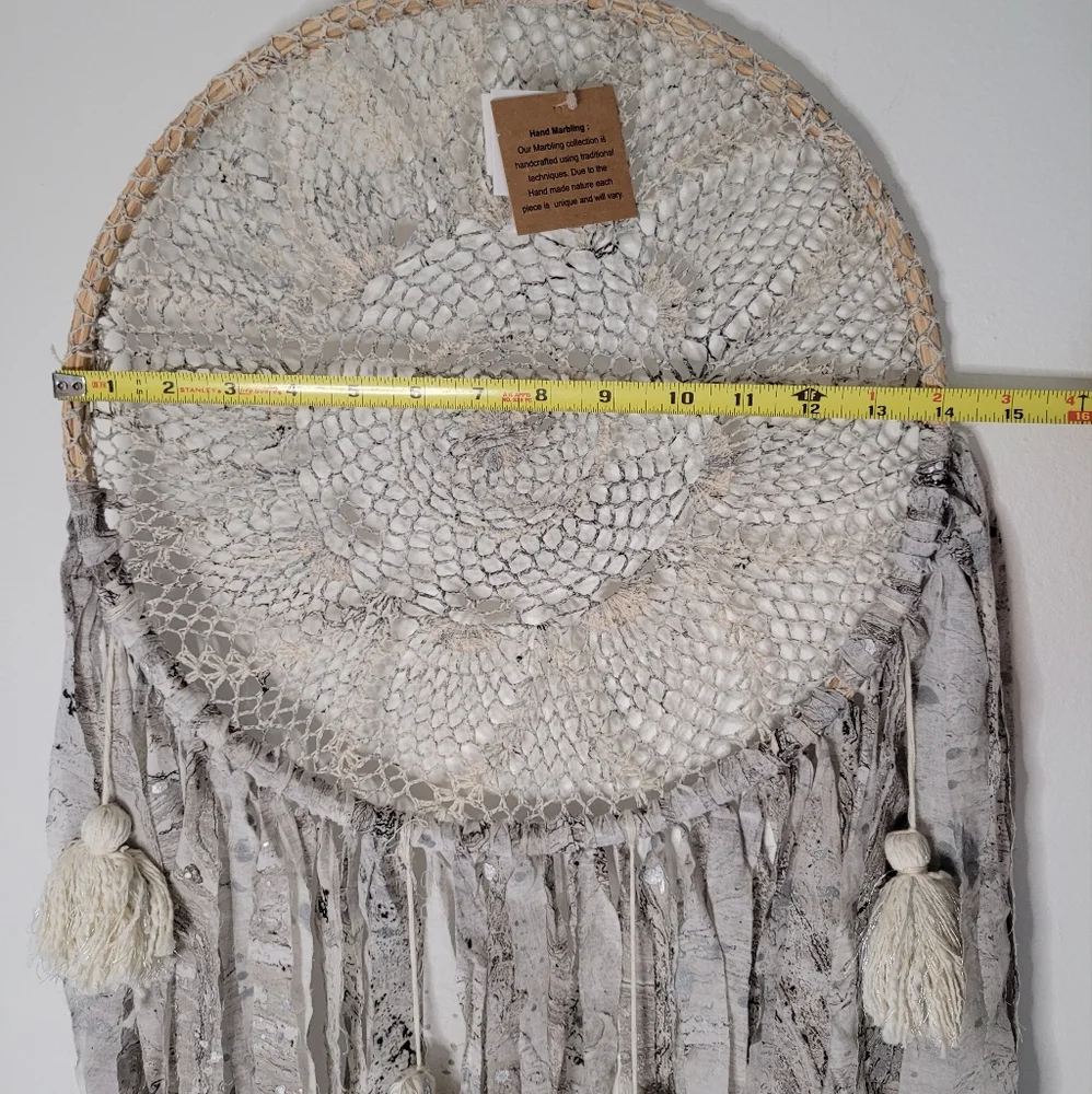 Large Tie Dye Denim Tasselled Dreamcatcher ✨️ NWT